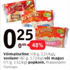 Allahindlus - Võimaitseline 78 g, soolane 67 g või magus 71 g, popkorn