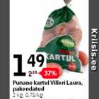 Punane kartul Villeri Laura, pakendatud, 2 kg