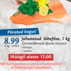 Allahindlus - Jahutatud lõhefilee, 1 kg nahaga