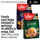 Granola müsli Belgia šokolaadi ja apelsiniga või pähklite ja meega, Gold