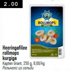 Heeringafilee rollmops kurgiga