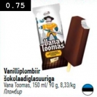 Vanilliplombiir šokolaadiglasuuriga