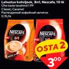 Allahindlus - Lahustuv kohvijook, 3in1, Nescafe, 10 tk
Ühe toote tavahind 1.99

