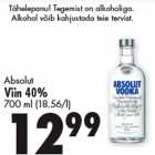 Allahindlus - Absolut
Viin 40%