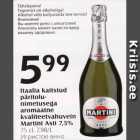 Itaalia kaitstud päritolunimetusega aromaatne kvaliteetvahuvein Martini Asti 