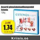 Assortii piimašokolaadikompvekid Estonia 126 g 