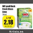 WC geel Duck Fresh Discs Lime 36 ml