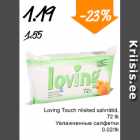 Allahindlus - Loving Touch niisked salvrätid, 72 tk