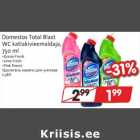 Domestos Total Blast
WC katlakivieemaldaja,
