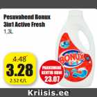 Allahindlus - Pesuvahend Bonux
3in1 Active Fresh
1,3L
