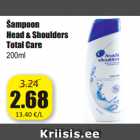 Allahindlus - Šampoon
Head & Shoulders
Total Care
200ml
