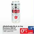 Allahindlus - Alkoholivaba õlu A.Le Coq Premium, 500 ml