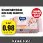 Niisked salvrätikud Aura Baby Sensitive 60 tk