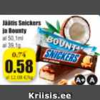 Jäätis Snickers ja Bounty