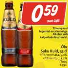 Allahindlus - Õlu
 Saku Kuld, 33 cl 