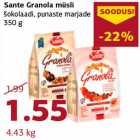 Allahindlus - Sante Granola müsli šokolaadi, punaste marjade 350 g