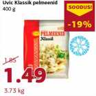 Allahindlus - Uvic Klassik pelmeenid 400 g