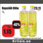 Rapsiõli Oilio
1L