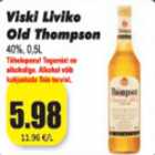 Allahindlus - Viski Liviko Old Thompson 40%, 0,5L