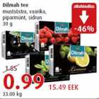 Dilmah tee mustsõstra, vaarika, piparmünt, sidrun 30 g