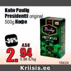 Allahindlus - Kohv Paulig
Presidentti 