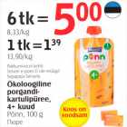 Ökoloogiline porgandi-kartulipüree, 4+ kuud 