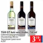 Allahindlus - Tšilli GT kuiv vein Andes, 750 ml