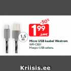 Micro USB kaabel Westrom

