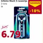 Allahindlus - Gillette Mach 3 raseerija 2-tera tk