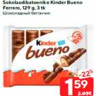 Šokolaadibatoonike Kinder Bueno
Ferrero, 129 g, 3 tk
