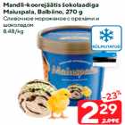 Allahindlus - Mandli-koorejäätis šokolaadiga
Maiuspala, Balbiino, 270 g
