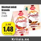 Allahindlus - Röstitud müsli Granola