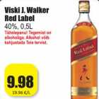 Allahindlus - Viski J. Walker
Red Label
40%, 0,5