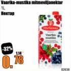 Vaarika-mustika mitmeviljanektar 1 L