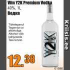 Allahindlus - Viin Y2K Premium Vodka
40%, 1L