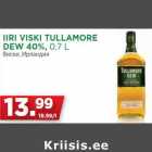 Allahindlus - IIRI VISKI TULLAMORE
DEW 40%, 0,7 L