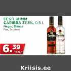 EESTI RUMM
CARIBBA 37,5%, 0,5 L
Negro, Blanco