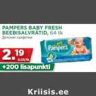 Allahindlus - PAMPERS BABY FRESH
BEEBISALVRÄTID, 64 tk