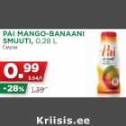 Allahindlus - PAI MANGO-BANAANI
SMUUTI, 0,28 L