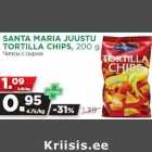 Allahindlus - SANTA MARIA JUUSTU
TORTILLA CHIPS, 200 g