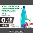 Allahindlus - B´EST LOODUSLIK
KARBONISEERIMATA
MINERAALVESI
1,5 L