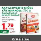 Allahindlus - AXA ACTIVE&FIT KRÕBE
TÄISTERAMÜSLI 350 g