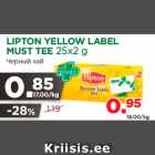 Allahindlus - LIPTON YELLOW LABEL
MUST TEE 25x2 g