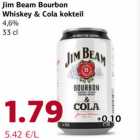 Jim Beam Bourbon Whiskey & Cola kokteil