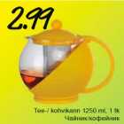 Tee-/kohvikann 1250ml, 1tk