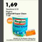 Regina paberrätt Super Clean 1rull