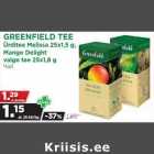 Allahindlus - GREENFIELD TEE
Ürditee Melissa 25x1,5 g,
Mango Delight
valge tee 25x1,8 g