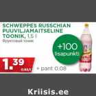 Allahindlus - SCHWEPPES RUSSCHIAN
PUUVILJAMAITSELINE
TOONIK, 1,5 l