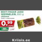 EESTI PAGAR JASSI
SEEMNELEIB, 650 g
viilutatud