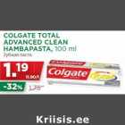 Allahindlus - COLGATE TOTAL
ADVANCED CLEAN
HAMBAPASTA, 100 ml